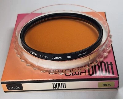 72mm Hoya HMC Multi-Coated 85A 85-A 85 A Color Conversion Glass Lens Filter - Image 1 of 4