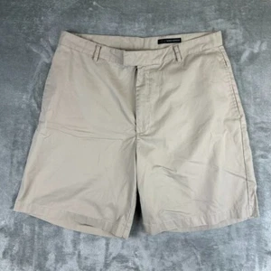 Greg Norman Shorts Mens 36x9'' Tan Flat Front Lightweight Chino Leisure Casual - Picture 1 of 10