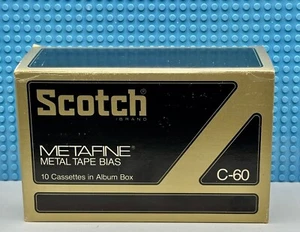 SCOTCH METAFINE 60 TIPO IV 1979 CAJA DE 10 CINTAS DE CASETE (SELLADAS) - Imagen 1 de 7