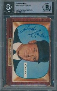 1955 Bowman #303 Jocko Conlan Beckett Authentic Autograph Signed *5771