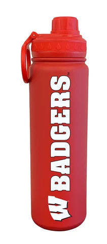 Wisconsin Badgers 24oz Insulated Steel Sport Bottle Cover