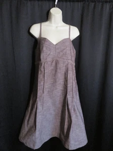 Vestido Matilda Jane Marrón Tostado Mezcla de Algodón Correas Ajustables Talla S Pequeño - Imagen 1 de 6