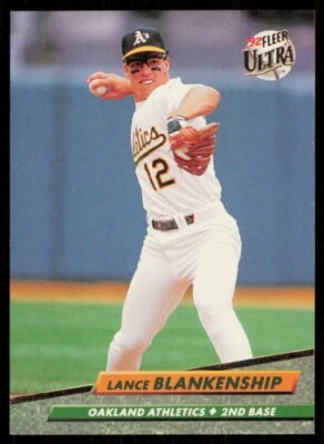 1992 Ultra Lance Blankenship Oakland Athletics #418 - Image 1 of 2