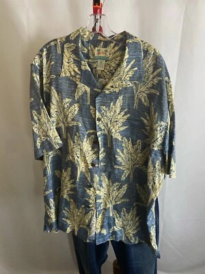 Reyn Spooner Regency 100% Linen Floral SHORT SLEEVE BUTTON UP SHIRT XL  - Image 1 of 4