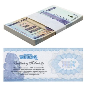 Billete de 100 mil millones de Zimbabue 2008, P-85 usado paquete certificado de autenticidad auténtico billón - Imagen 1 de 2