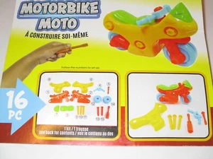 Mortorcycle Model Kit - Build Play Toy 15pc. Easy Assembly For Kids, Arts/Crafts - Picture 1 of 5