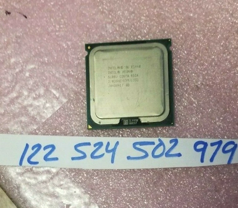 Intel Xeon Quad core CPU  E5440  2.83Ghz/12Mb/1333 socket 771   SLBBJ - Image 1 of 1