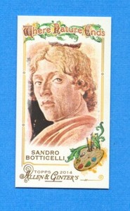 2014 Topps Allen & Ginter Mini Where Nature Ends #WNE9 Sandro Botticelli