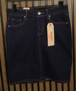 Mujer Levi's Icon Falda Denim Azul Elástico Algodón Talla W24 XMB38 - Imagen 1 de 12