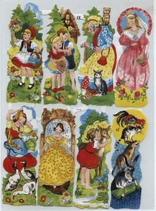#Feuilles Chromos# EF 7114, 8 Divers Conte de Fées ( Original Sont Eas ) Sans B - Bild 1 von 1