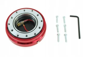 sport steering wheel hub quick release flat red M-4819 - Foto 1 di 3
