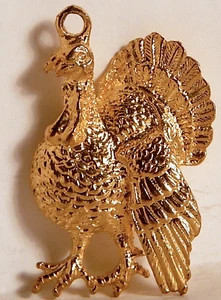 ¡COLGANTE DE TURCO PHISTER DE COLECCIÓN DIJE EN TONO DORADO DETALLE DE ACCIÓN DE GRACIAS! - Imagen 1 de 3
