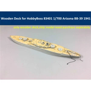Cubierta de madera para 1/700 HobbyBoss 83401 USS Arizona BB-39 1941 modelo CY700005 - Imagen 1 de 6