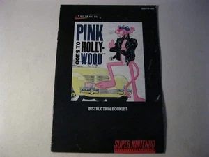 Pink Goes To Hollywood Super Nintendo SNES manual de instrucciones solamente - Imagen 1 de 2