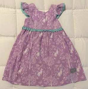 Eleanor Rose Purple Easter Bunny Dress EUC Girls Size 5/6 - Picture 1 of 2