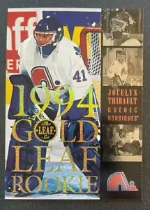 Jocelyn THIBAULT RC 1994-95 Hoja Hoja Hoja de Oro Novato #15 Quebec Nordiques - Imagen 1 de 2