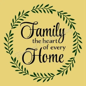 ARTÍCULO PLANTILLA REUTILIZABLE 9530 I ~10"x10"~Familia El corazón del hogar, Plantilla de signo - Imagen 1 de 1