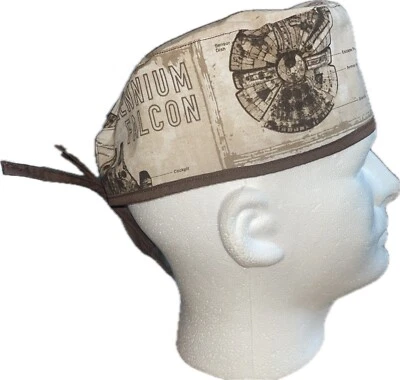 Star Wars Millennium Falcon Brown Scrub Hat Chemo Cap - Image 1 of 4