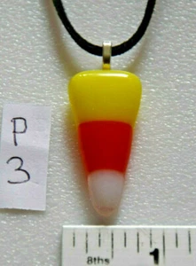 Made In USA Fused Glass Pendant with 18" Soft Leather Necklace P3 - Picture 1 of 3