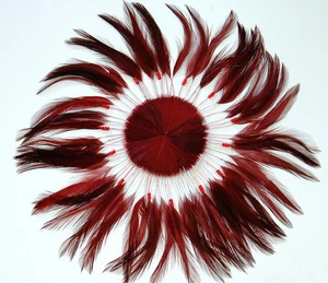 1 pieza MOLINETE DE PLUMA COMPLETA - plumas de vino; diademas/cuentas/sombreros - Imagen 1 de 2