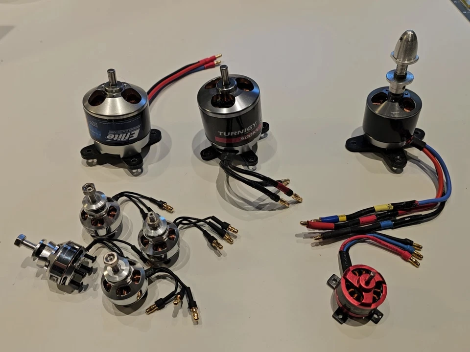 Lot of 8 Electric RC Motors - E-Flite, Turnigy, ERC - Never Flown - Image 1 of 4