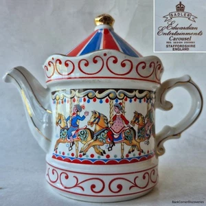 Sadler England Edwardian Entertainments CAROUSEL 4500 Tivoli 2-Cup Teapot w/ Lid - Picture 1 of 18