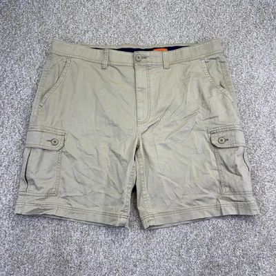 NUEVO Pantalones Cortos Carga St Johns Bay Para Hombre Talla 44 Beige Cómodos Cintura Elástica Foto 1 de 4