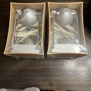 Lot Of 2 IKEA Magiker Bookcase Light Desk Dorm Lamp Tord Bjorklund Silver 17796 - Picture 1 of 7