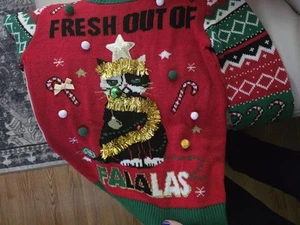 Cat Ugly Christmas Sweater - Picture 1 of 3