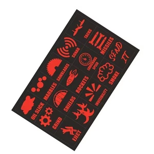 Car Switch Button Stickers Red&Black Window Kit Interior Label Universal Decal - Picture 1 of 23