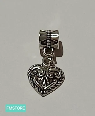 Charm Ciondolo Per Bracciale Cuore I Love You in Acciaio Tono Argento Silver  - Immagine 1 di 3