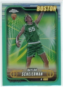 2024-25 Topps cromo Baylor Scheierman #143 RC refractor acuático/199 - Imagen 1 de 2