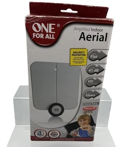 One For All Amplified Indoor Digital TV Aerial, Flat HDTV Antenna SV9215 White - Picture 1 of 7
