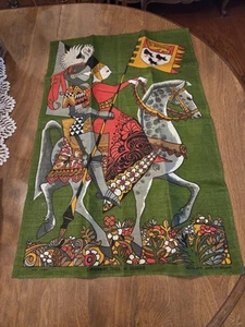 iRISH Linen Tea Towel CANTERBURY TALES BY ULSCER REG No 4979 MADE IN IRELAND - Picture 1 of 7