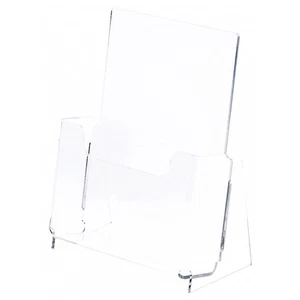 Plymor Clear Acrylic Countertop Half-Sheet Holder, Fits 8.5" x 5.5" Documents - Picture 1 of 1