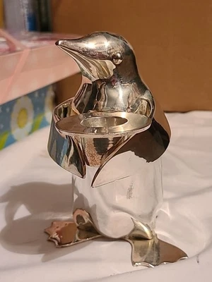 Посеребренный конический держатель для свечей Penguin с коробкой Restoration Hardware  - Изображение 1 из 4