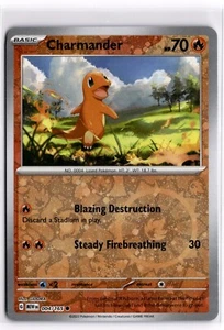 Pokemon Juego de Cartas Coleccionables Charmander 004/165 (Costco) Escarlata y Violeta 151 Cosmos Holo Inverso - Imagen 1 de 1
