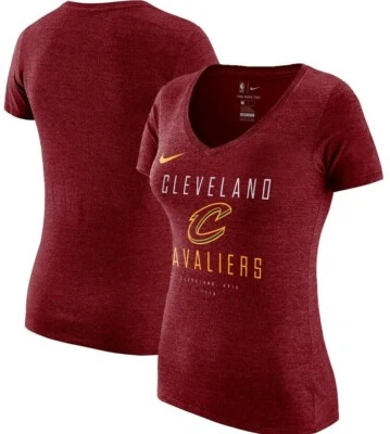 Camiseta de vino Cleveland Cavaliers Nike para mujer con logotipo de marca de palabras Slub Performance Foto 1 de 4