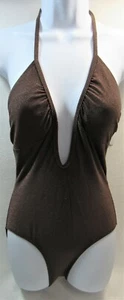 Traje de baño Old Navy de una pieza para mujer talla pequeña marrón metálico nuevo - Imagen 1 de 6