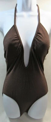 Traje de baño Old Navy de una pieza para mujer talla pequeña marrón metálico nuevo Foto 1 de 4