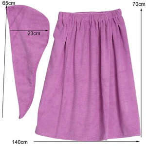 6 Colors Women Soft Spa Towel Bathrobe Safe Bath Body Wrap For Shower - Picture 1 of 3