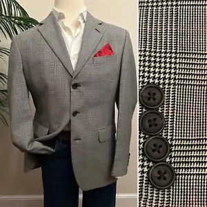 RALPH LAUREN BLAZER JACKET SIZE 40 PRINCE OF WALES GLEN CHECK SPORT COAT - Picture 1 of 13