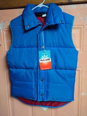 Vintage Nos Sportsmaster Button Puffer Vest Astrofill Size Small - Image 1 of 4