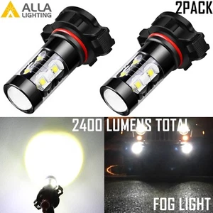 Alla Lighting PS24W 50W-SMD LED Driving Fog Light Bulb Lamp 6000K Xenon White,2x - Picture 1 of 8