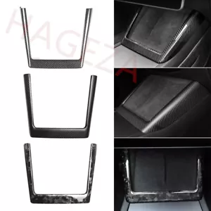 Carbon Fiber Center Console Wireless Charge Protect Trim For Tesla Model 3 2024+ - Foto 1 di 43
