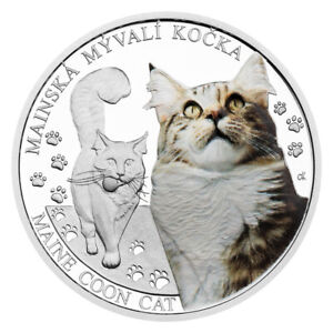 2024 Niue Cat Breeds Maine Coon Cat Proof 1oz Silver Coin