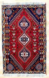 Authentic fine All Wool Handmade Qash qai 4x6 Colorful Durable Area Rug Shira z - Picture 1 of 6