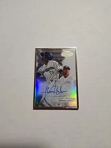2017 Topps Gold Label Lewis Brinson #FA-LB gerahmtes Rookie Autogramm 171/400 Marlins - Bild 1 von 4