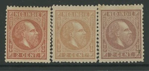 NETH. INDIES, MINT, #5, 5a, 6, NG/LH, CLEAN & SOUND - Picture 1 of 1