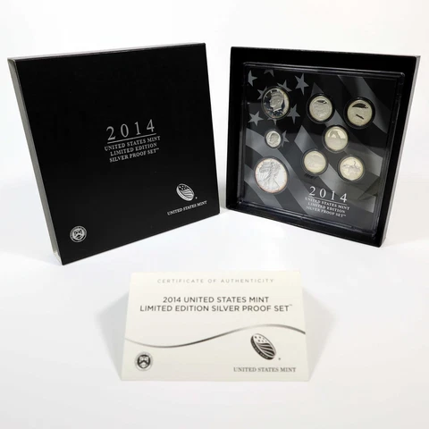 2014 Limited Edition Silver Proof 8 Piece Us Proof Set SKU:CPC2788 Cover